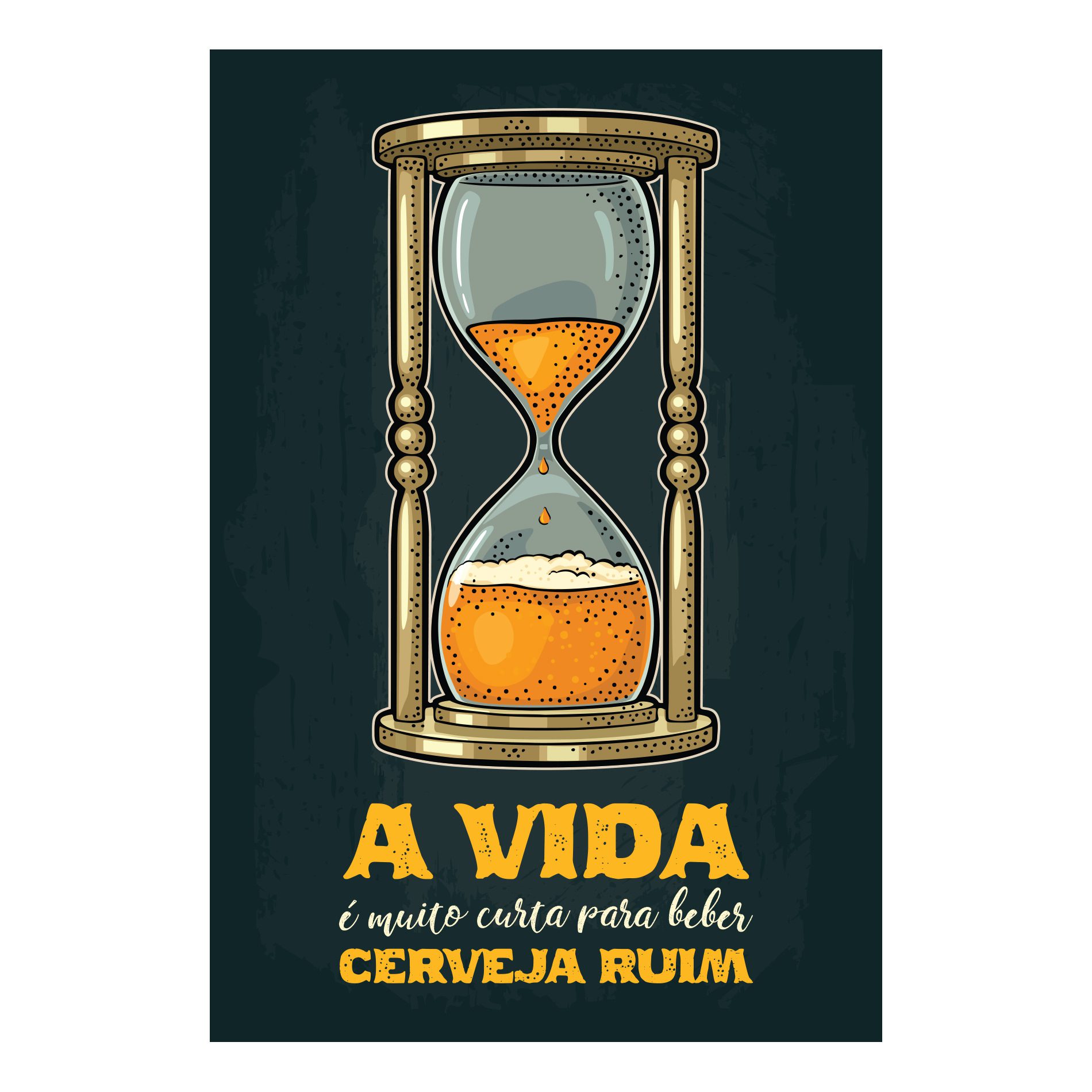 Placa Decorativa Frase Cerveja Ruim 20x30cm,Placa Decorativa Frase Cerveja Ruim 20x30cm