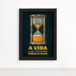 Quadro Frase Cerveja Ruim Moldura Preta 22x32cm