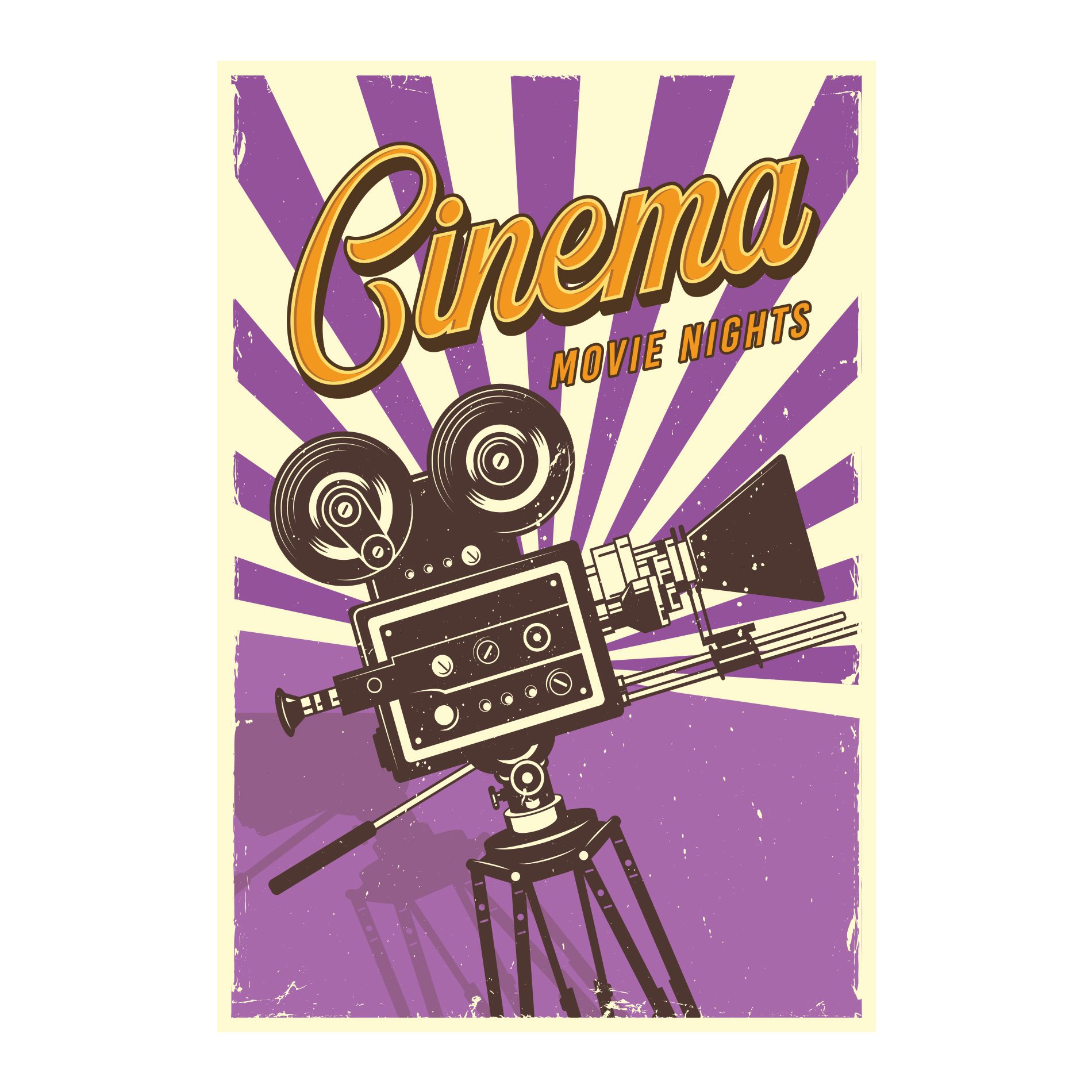 Placa Decorativa Vintage Cinema 20x30cm,Placa Decorativa Vintage Cinema 20x30cm