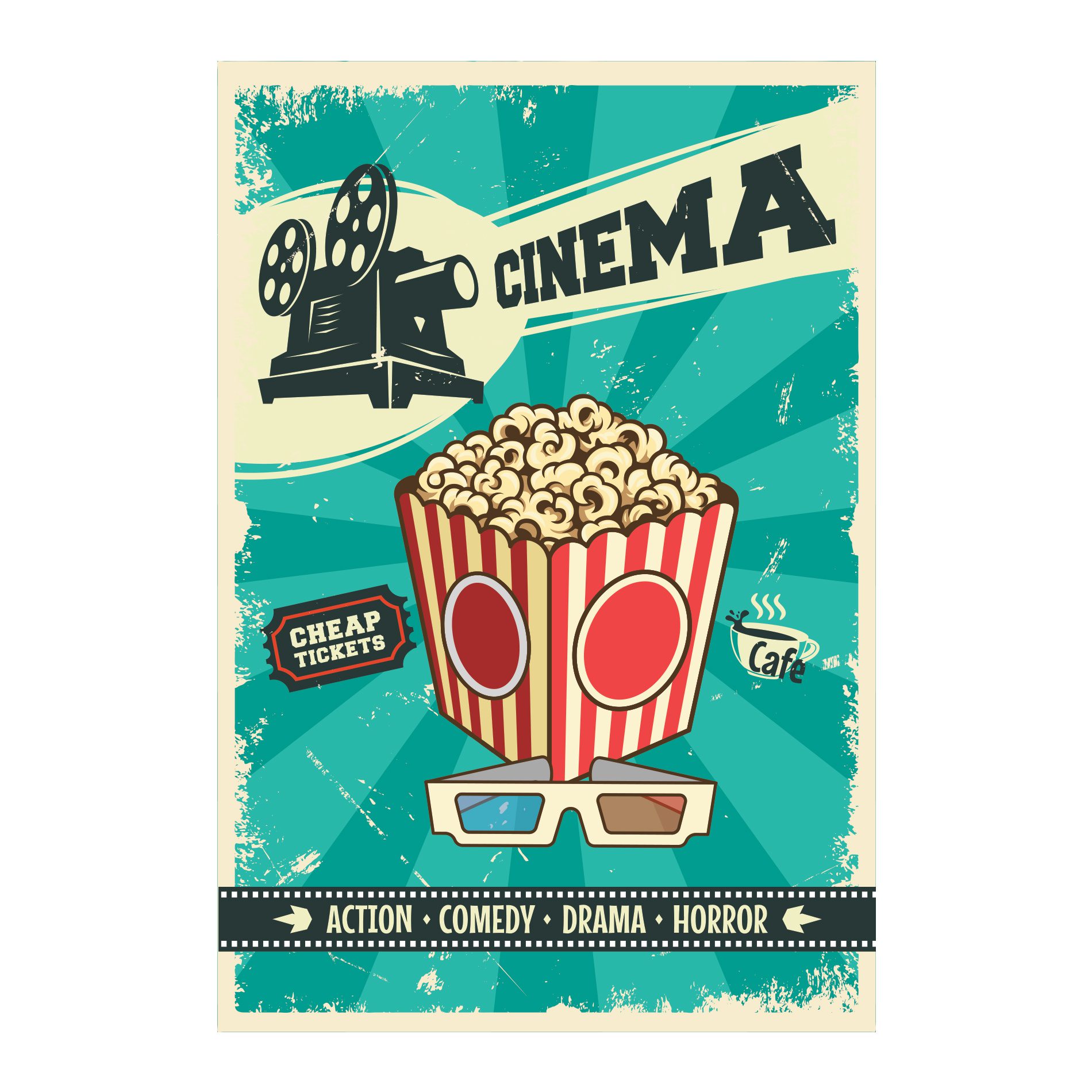 Placa Decorativa Vintage Cinema Tickets 20x30cm,Placa Decorativa Vintage Cinema Tickets 20x30cm