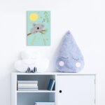 Placa Decorativa Ursinho Coala Dormindo 20x30cm