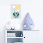 Placa Decorativa Urso Coala e Estrelas 20x30cm