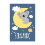 Placa Decorativa Nome Personalizado Coala 30x40cm