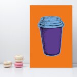 Placa Decorativa Cozinha Copo de Café 30x40cm