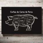 Placa Decorativa MDF Cortes Brasileiros Suíno 30x40cm