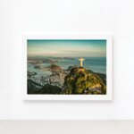 Quadro Rio de Janeiro Cristo Redentor Moldura Branca 22x32cm