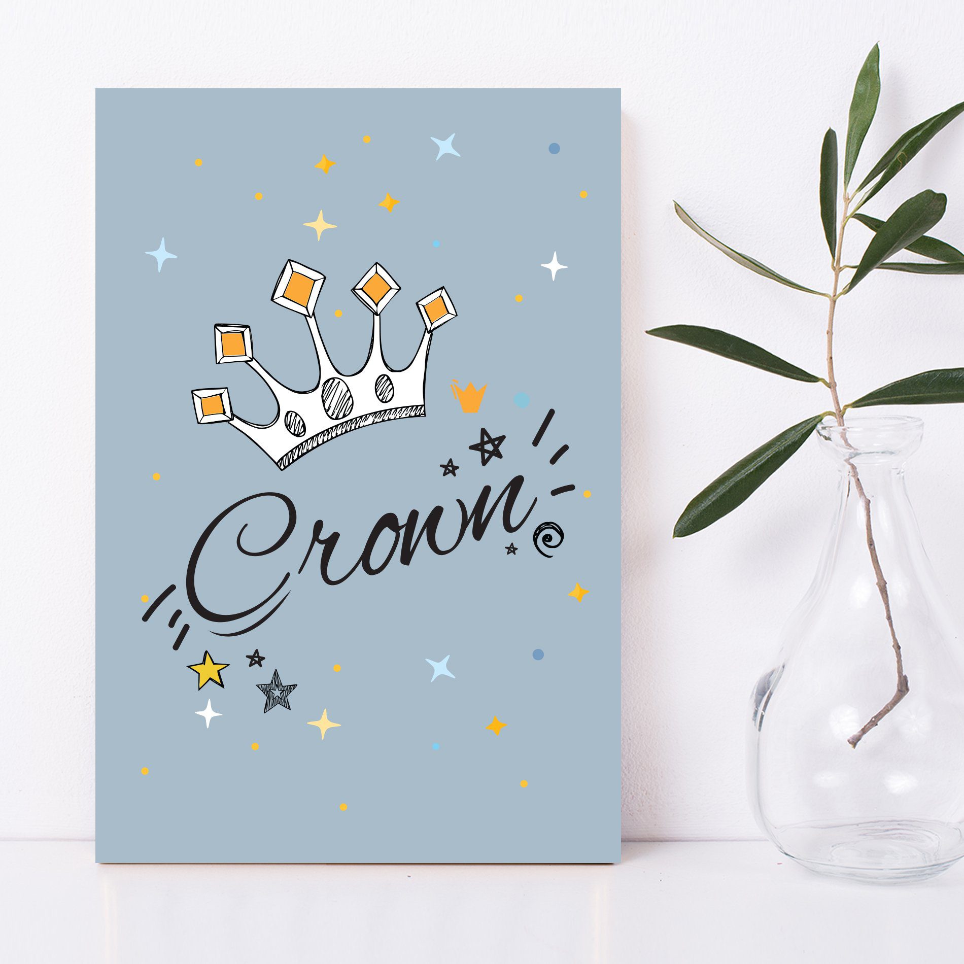 Placa Decorativa Quarto Bebê Pequeno Príncipe Coroa