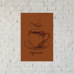Placa Decorativa Cozinha Expresso Café 20x30cm