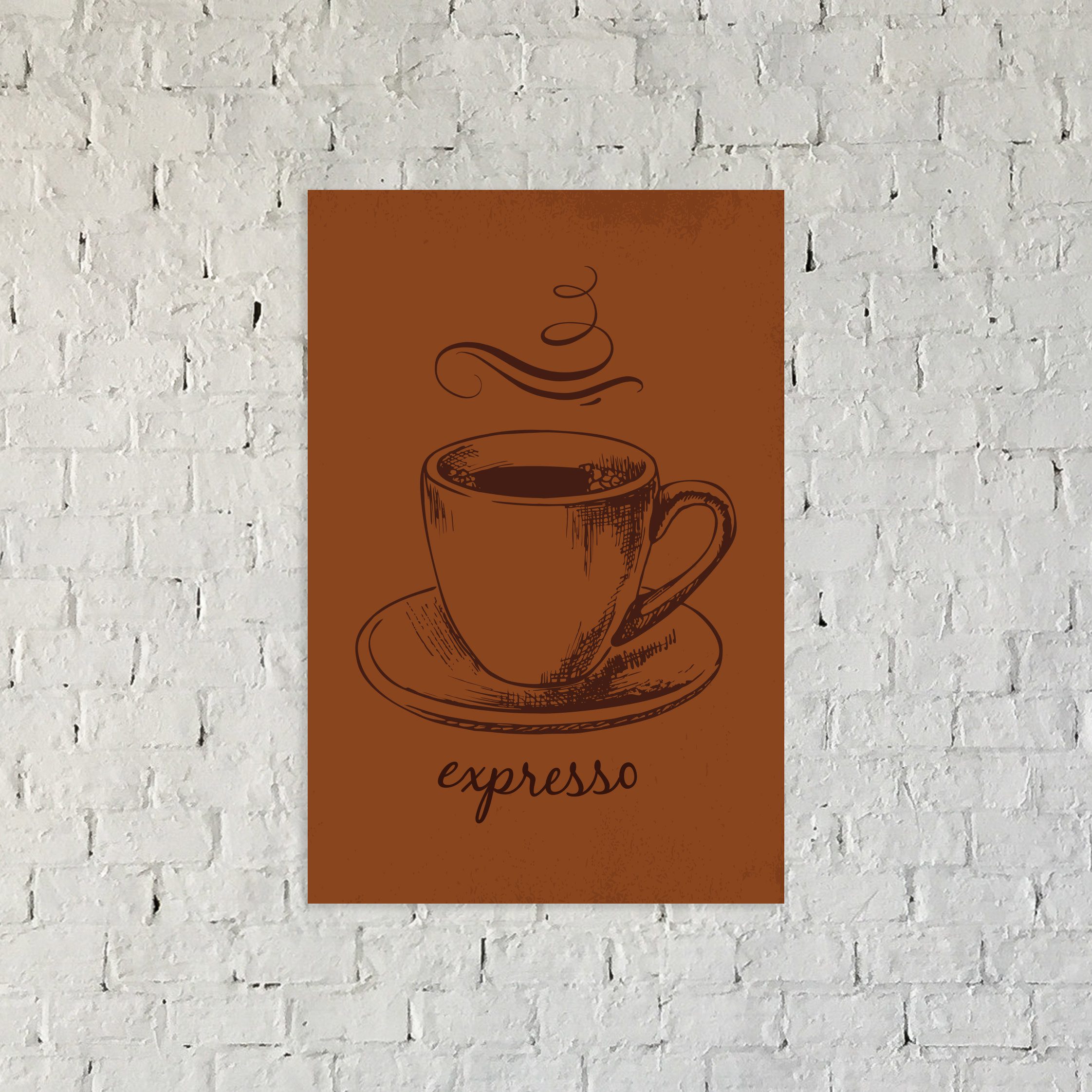 Placa Decorativa Cozinha Expresso Café 20x30cm,Placa Decorativa Cozinha Expresso Café 20x30cm