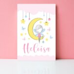 Placa Nome Personalizado Fada Menina 20x30cm