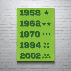 Placa Decorativa MDF Futebol Campeonatos 30x40cm