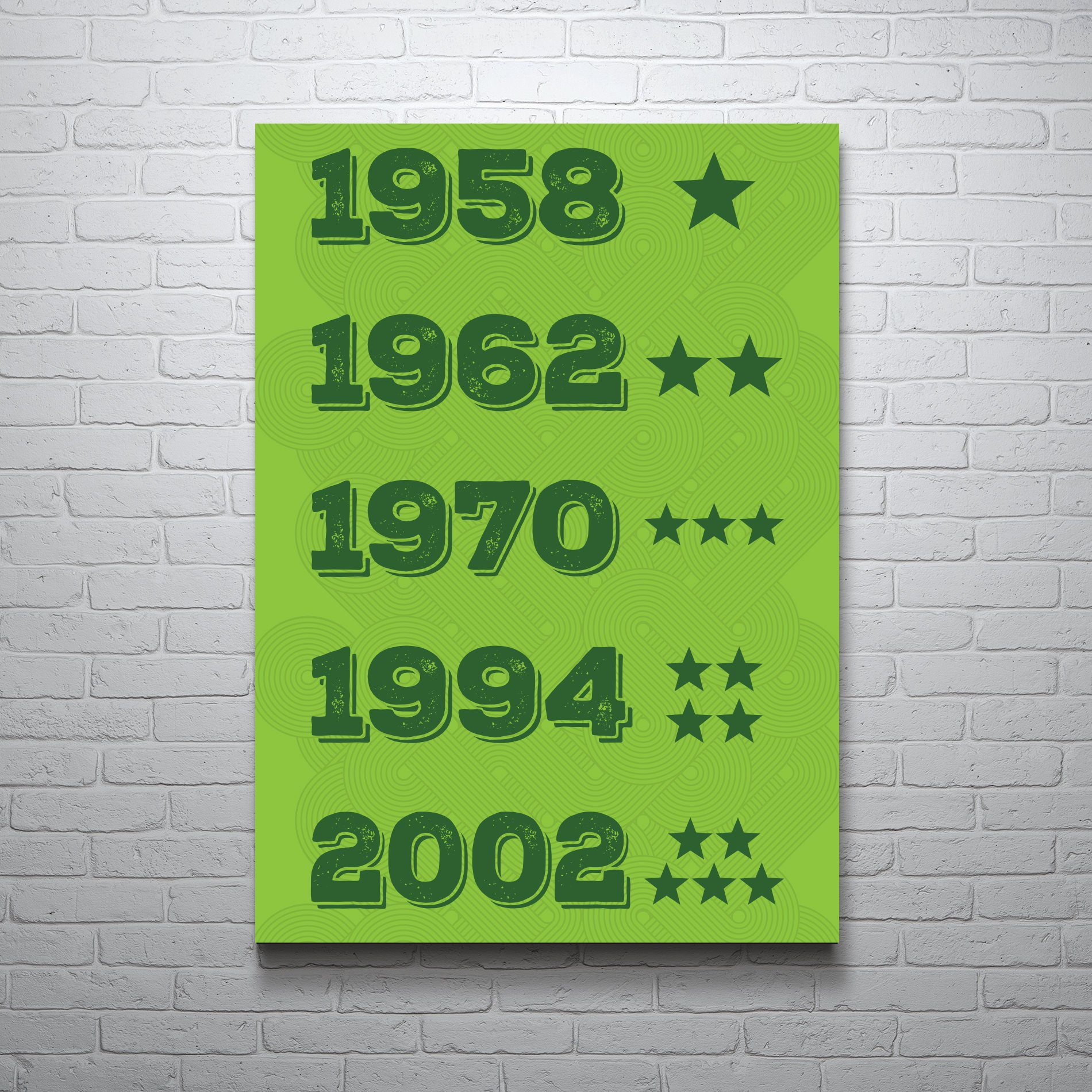 Placa Decorativa MDF Futebol Campeonatos 30x40cm