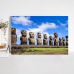 Placa Decorativa Viagem Ilha de Páscoa Chile 30x40cm