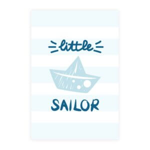 Placa Decorativa Infantil Marinheiro Barco 20x30cm