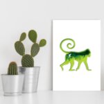 Placa Decorativa MDF Animais Macaco 30x40cm
