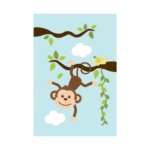 Placa Decorativa Macaco na Árvore 20x30cm