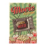 Placa Decorativa Vintage Cinema Movie Festival 20x30cm