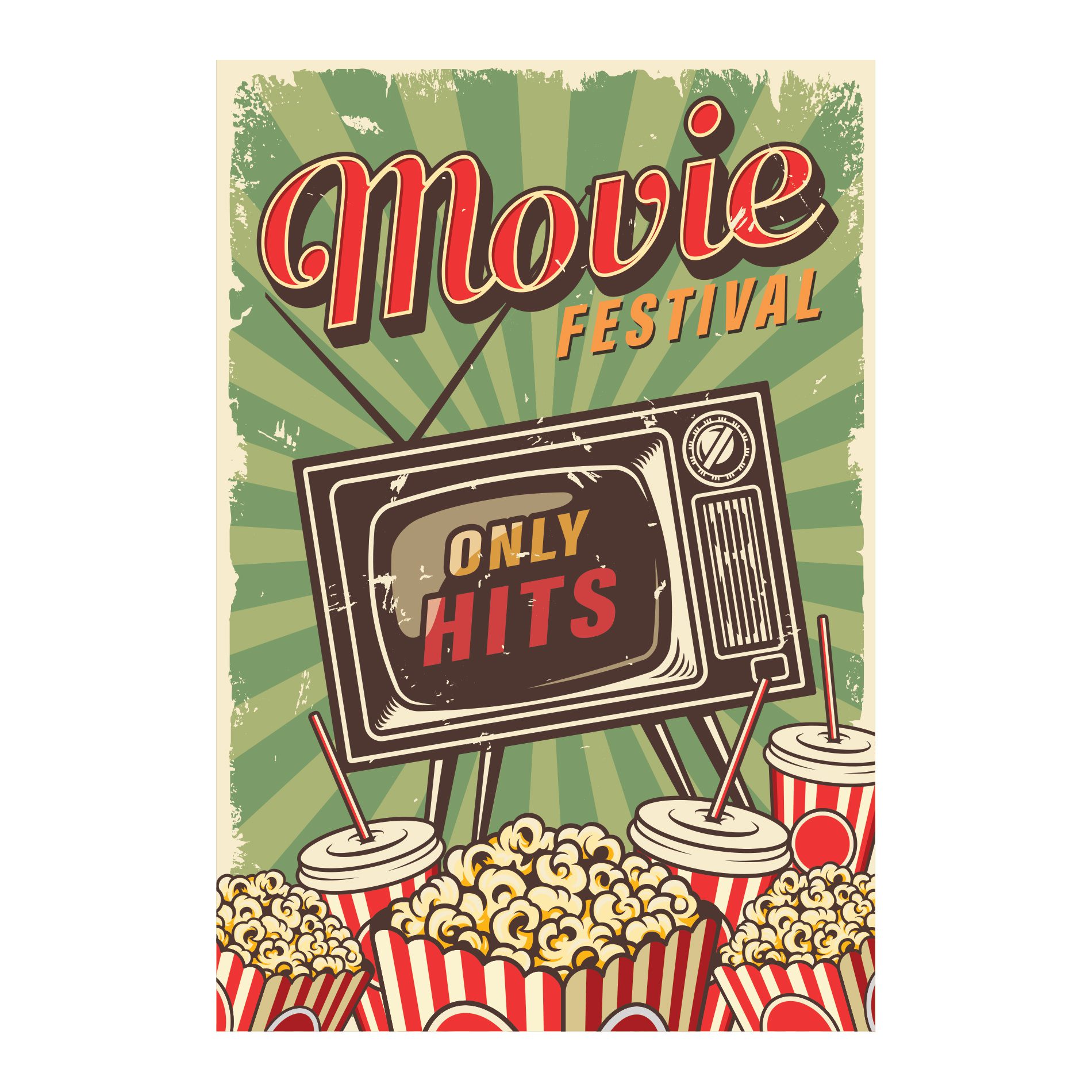 Placa Decorativa Vintage Cinema Movie Festival 20x30cm,Placa Decorativa Vintage Cinema Movie Festival 20x30cm
