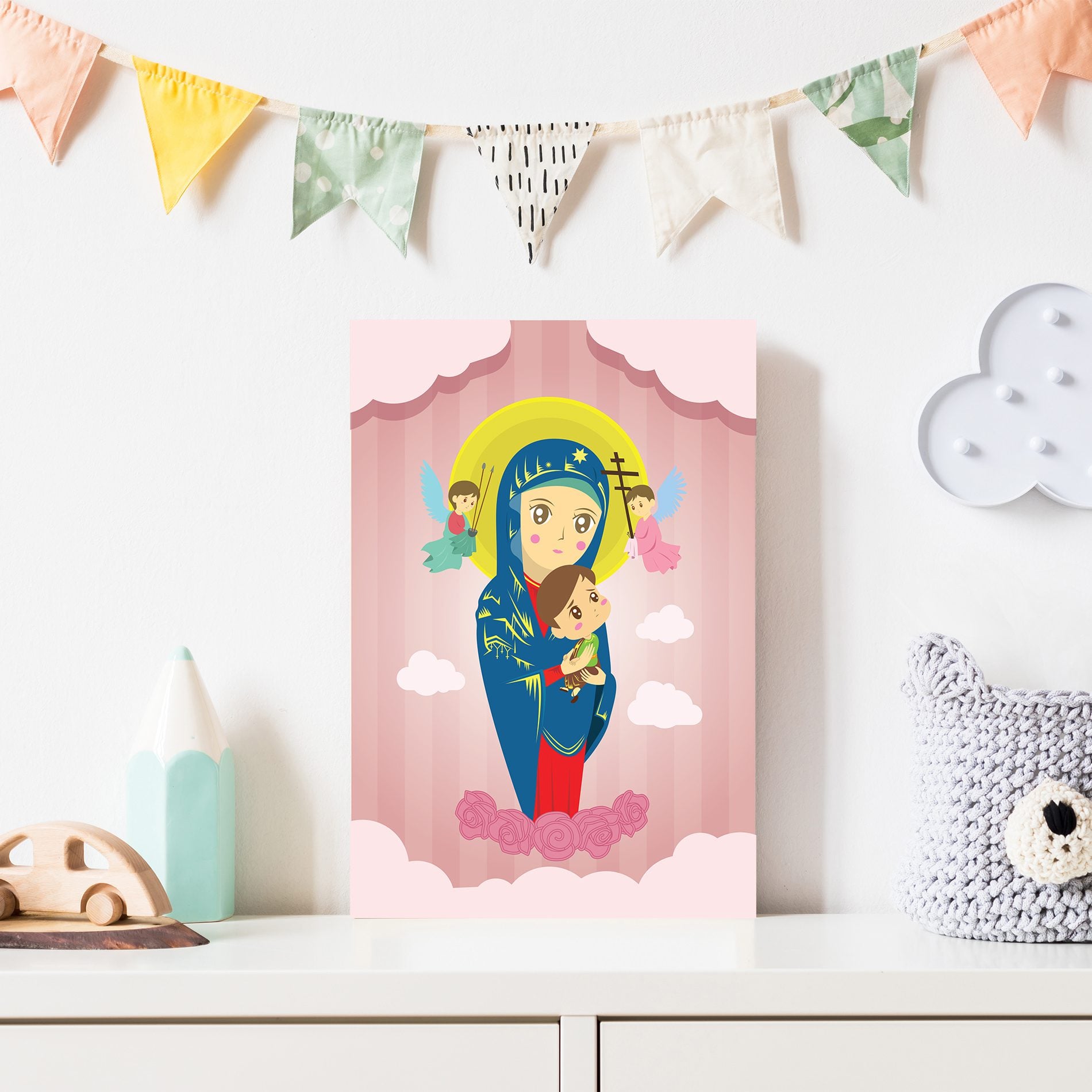 Placa Decorativa MDF Nossa Senhora Virgem Maria