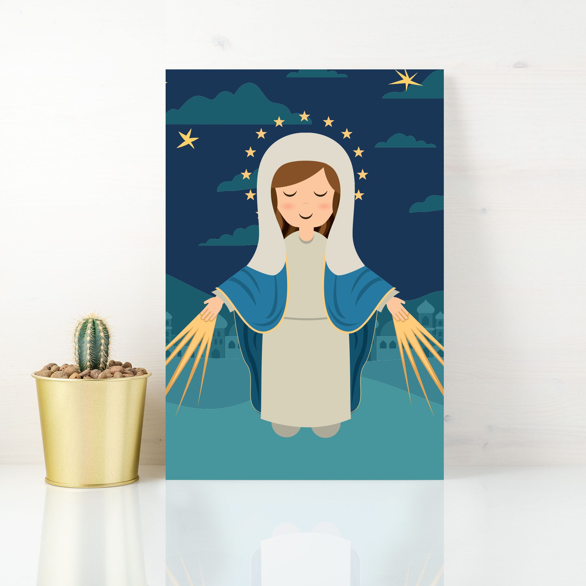 Placa Decorativa MDF Nossa Senhora das Graças