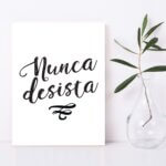 Placa Decorativa Frases de Motivação Nunca Desista 20x30cm