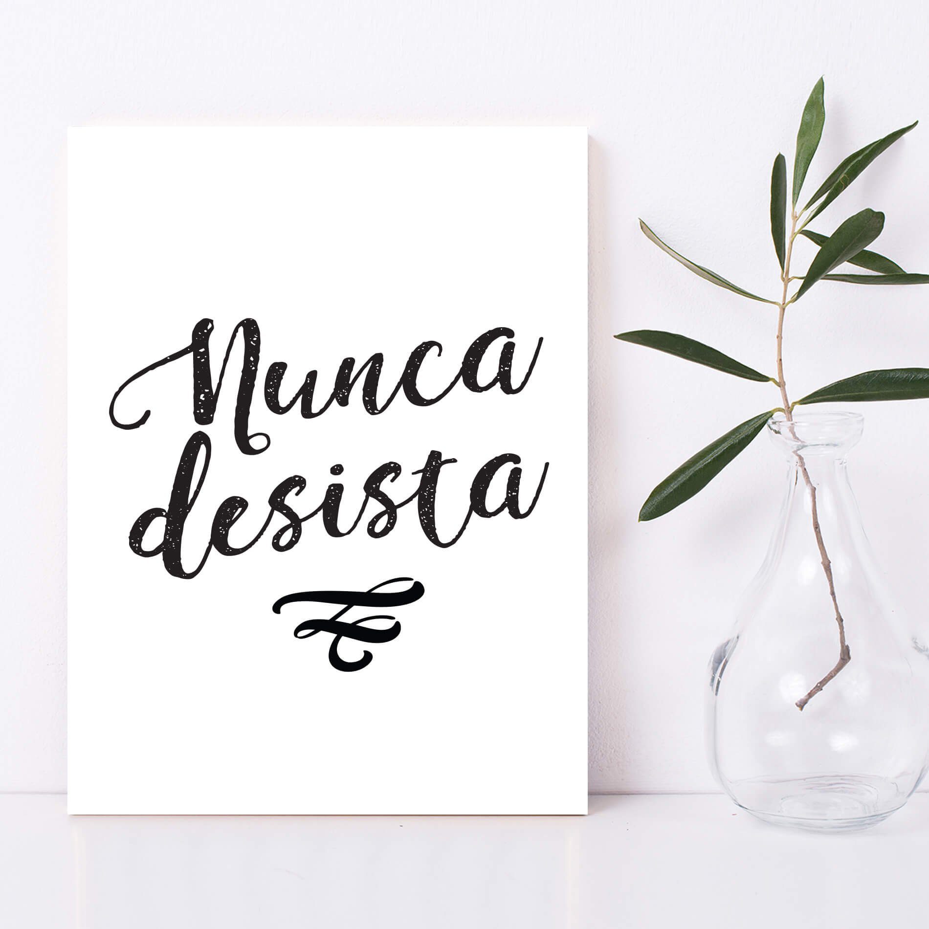 Placa Decorativa Frases de Motivação Nunca Desista
