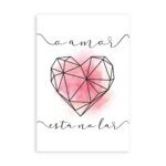 Placa Decorativa Frase O Amor Está no Lar 20x30cm
