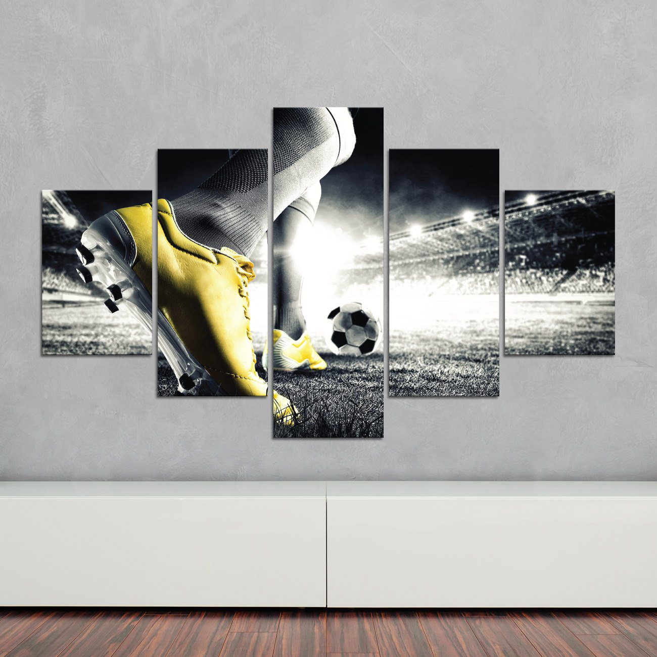 Placas Decorativas em MDF Campo de Futebol e Chuteira