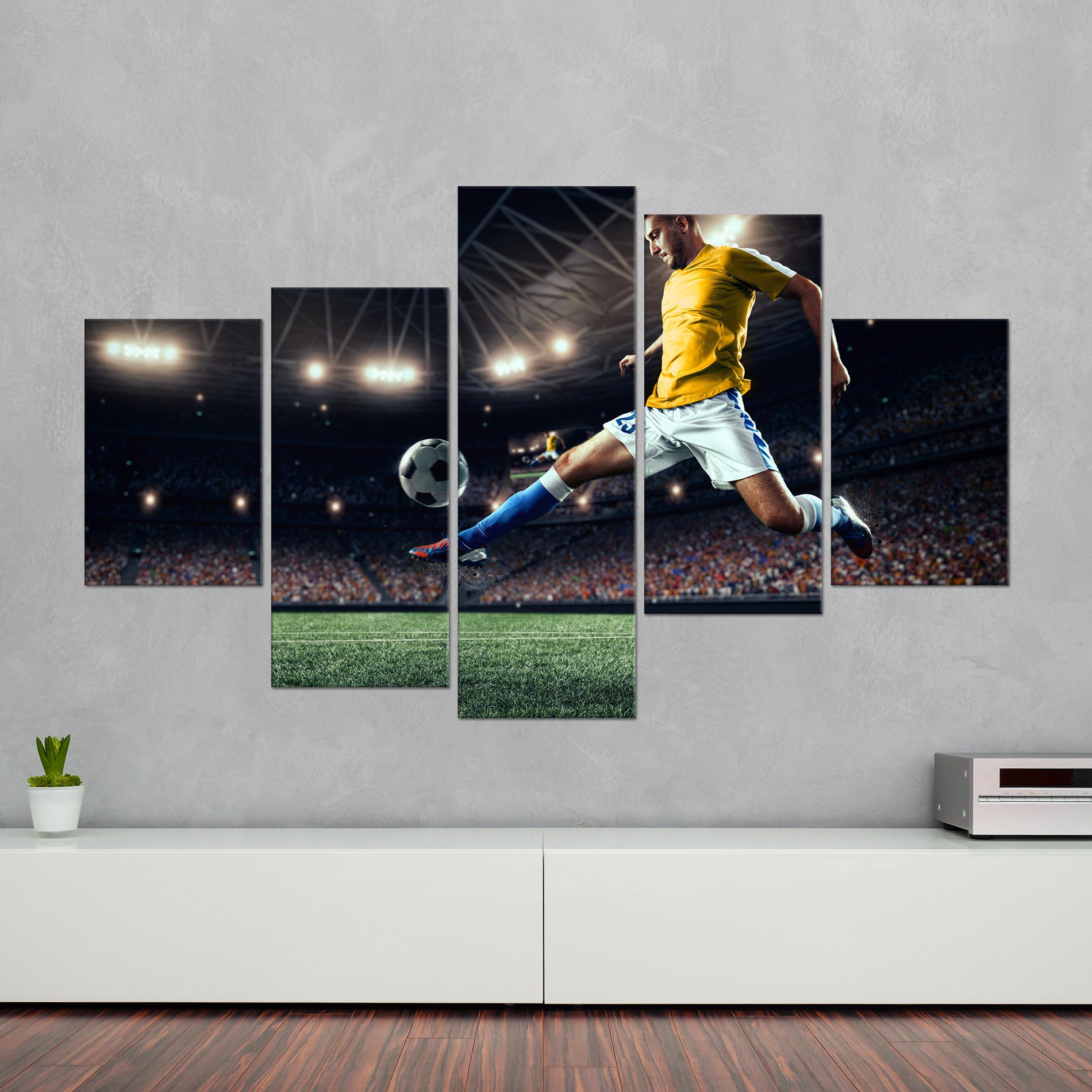 Placas Decorativas em MDF Bola de Futebol Domínio