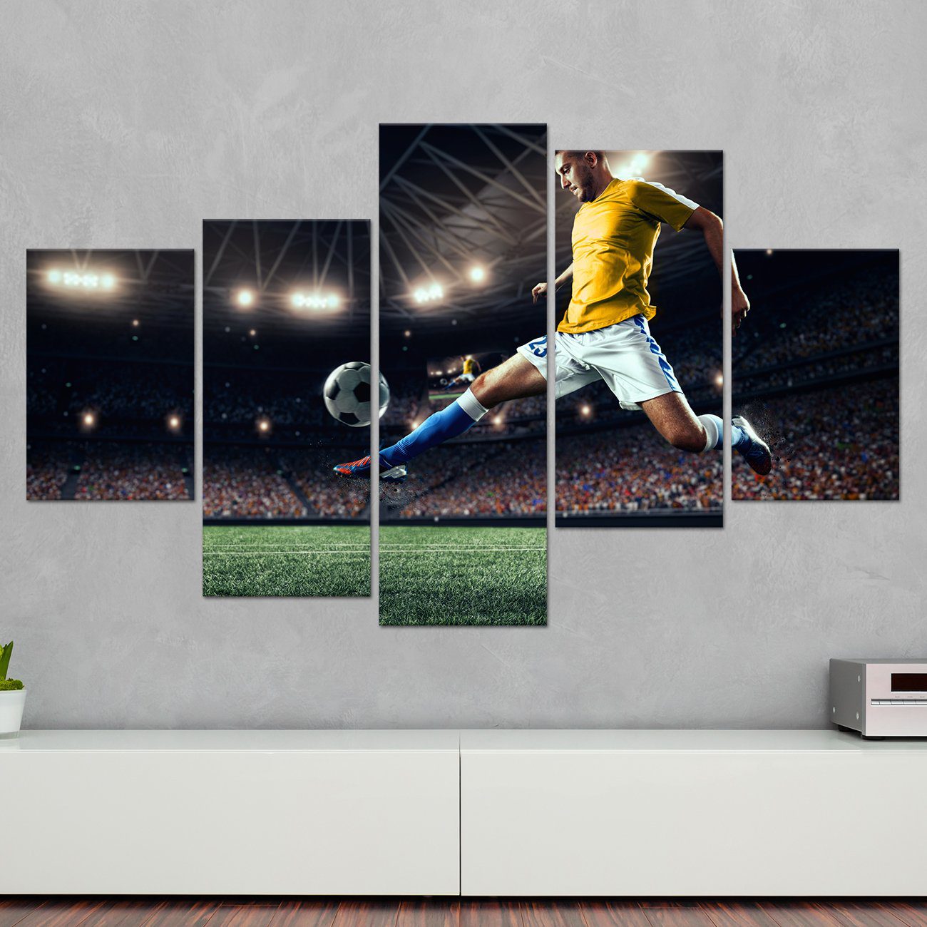 Placas Decorativas em MDF Bola de Futebol Domínio