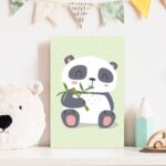 Placa Decorativa Animais Panda 30x40cm