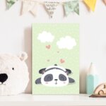 Placa Decorativa Animais Panda Sonhando 20x30cm