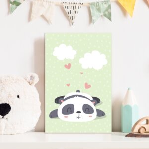Placa Decorativa Animais Panda Sonhando 20x30cm,Placa Decorativa Animais Panda Sonhando 20x30cm