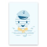Placa Decorativa Infantil Marinheiro Polvo 20x30cm