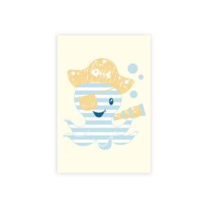 Placa Decorativa Infantil Marinheiro Pirata 30x40cm