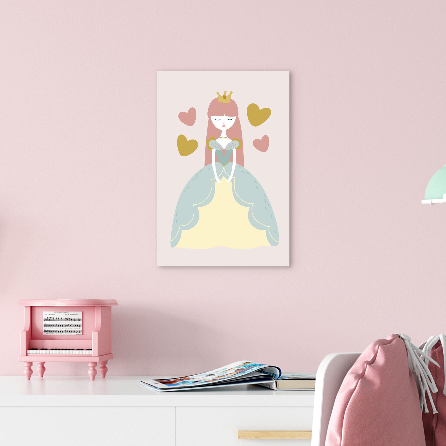Placa Decorativa Princesa Infantil 20x30cm,Placa Decorativa Princesa Infantil 20x30cm