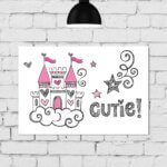 Placa Decorativa para Quarto de Menina Princesa Castelo