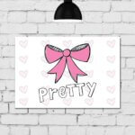 Placa Decorativa para Quarto de Menina Princesa Laço