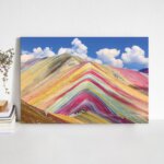 Placa Decorativa Paisagem Peru Rainbow Montain 30x40cm