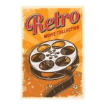 Placa Decorativa Cinema Retro Movie 20x30cm