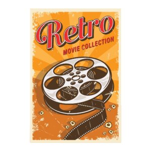 Placa Decorativa Cinema Retro Movie 20x30cm,Placa Decorativa Cinema Retro Movie 20x30cm