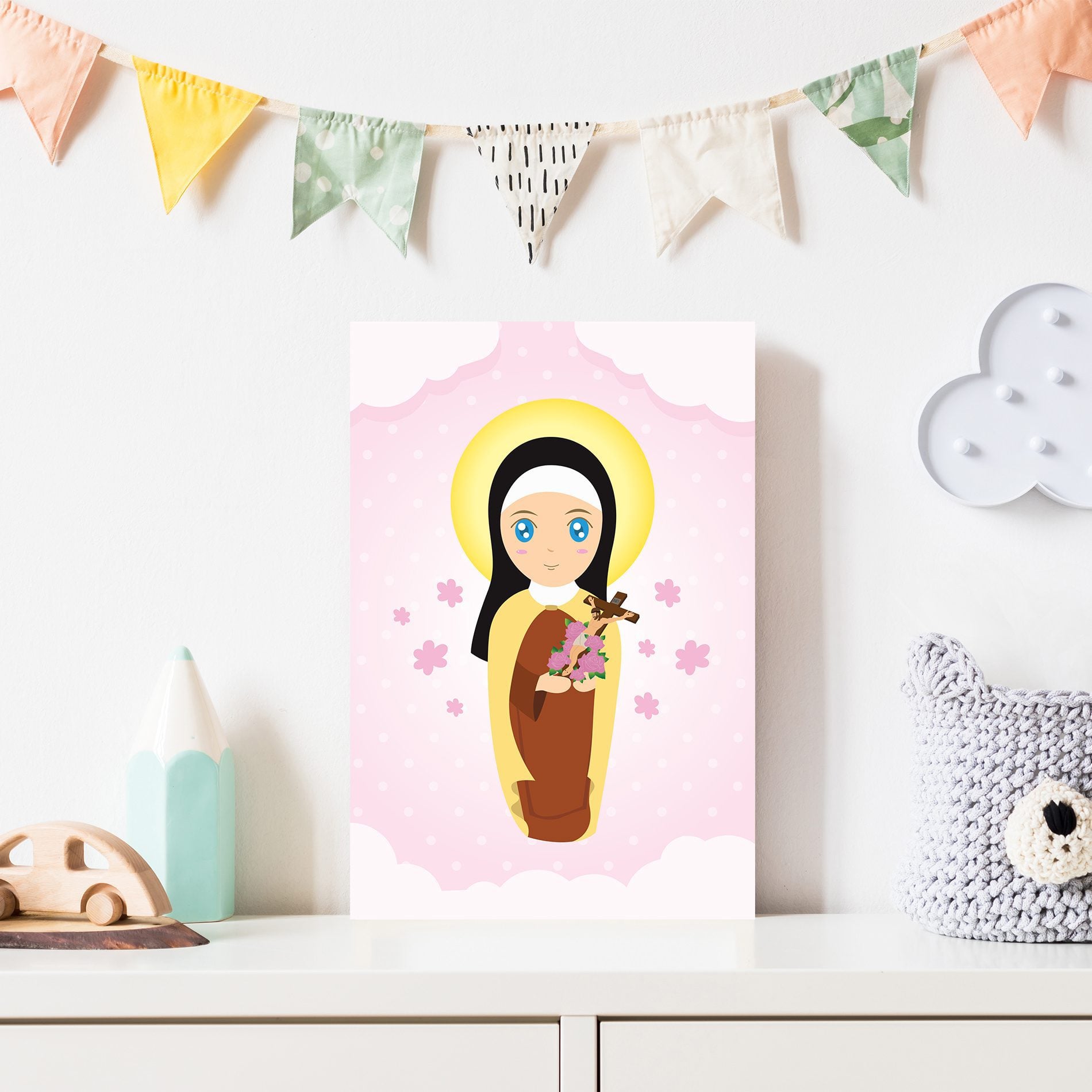 Placa Decorativa MDF Santa Terezinha