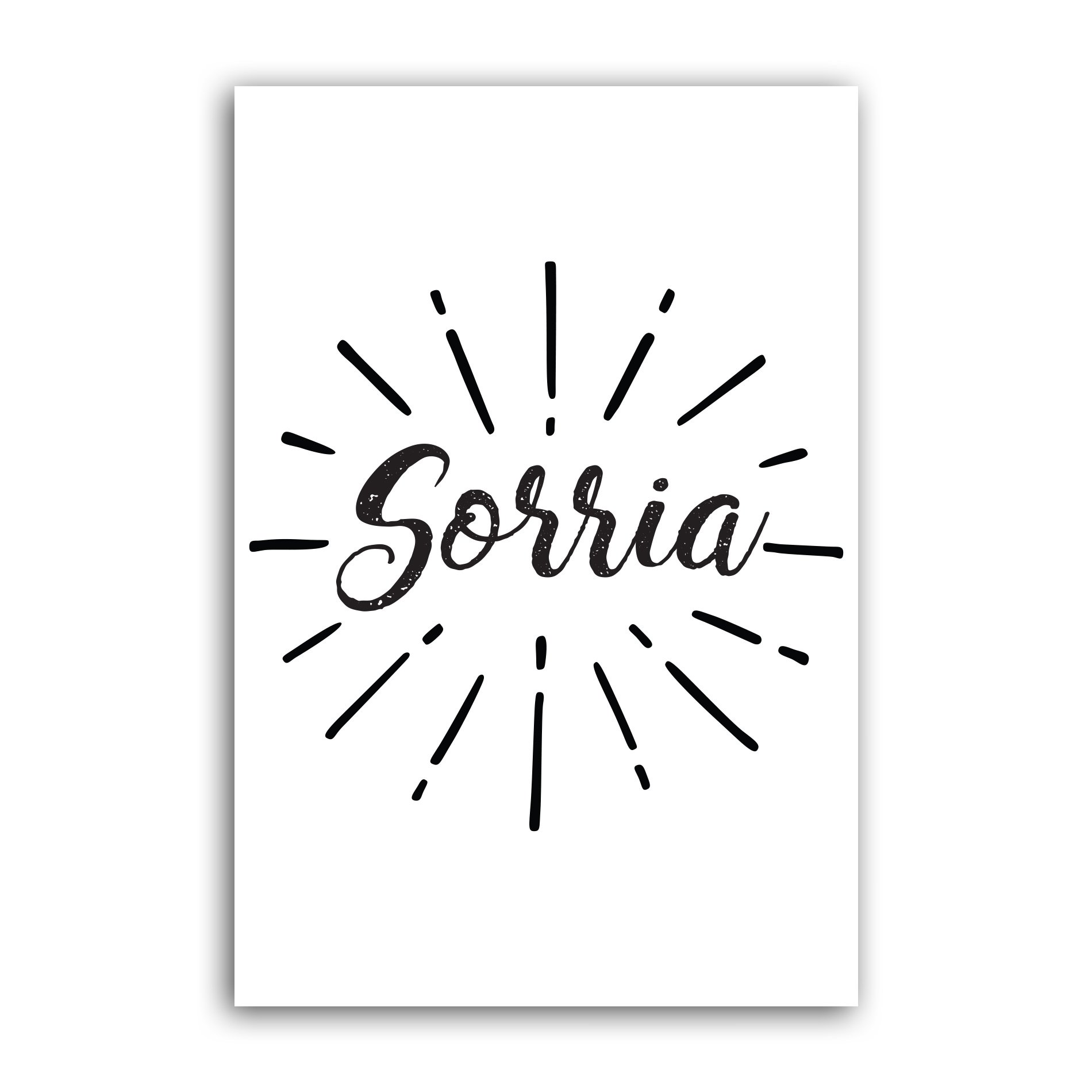 Placa Decorativa Frases de Motivação Sorria