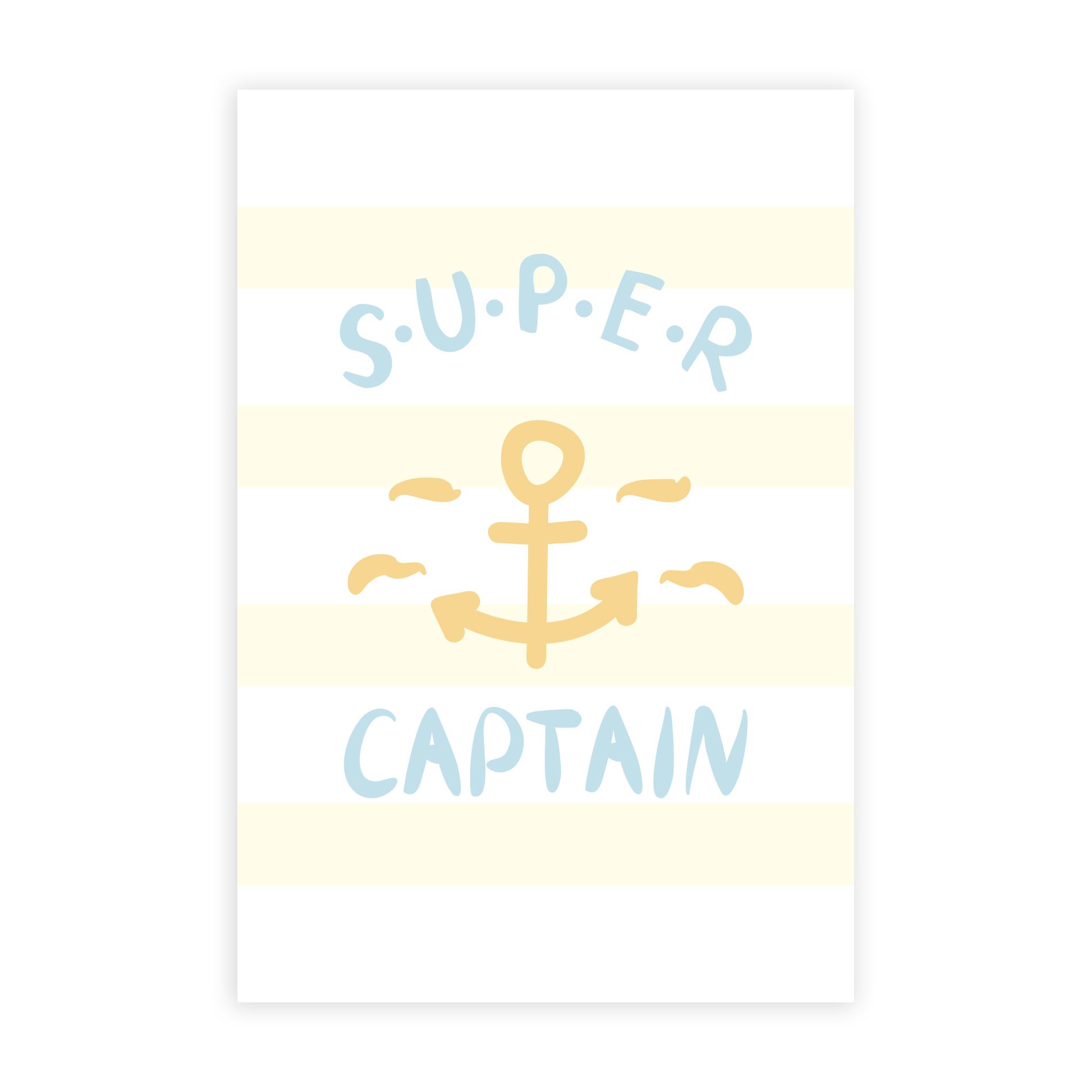 Placa Decorativa Infantil Marinheiro Capitão 20x30cm