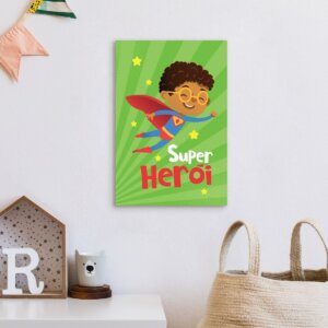Placa Decorativa Super Herói 30x40cm