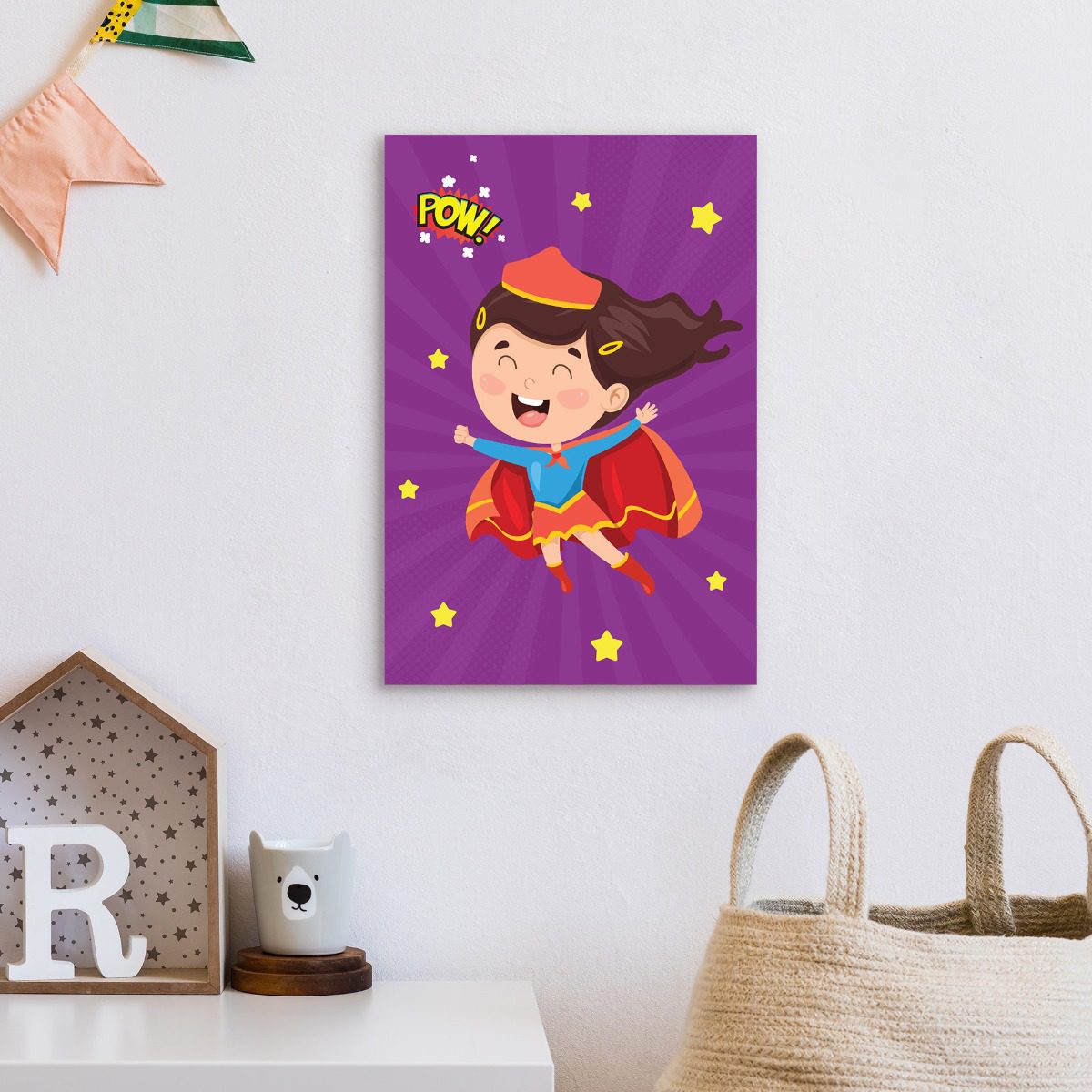 Placa Decorativa Super Heroína 30x40cm