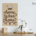 Placa Decorativa Frase Home Sweet Home 30x40cm