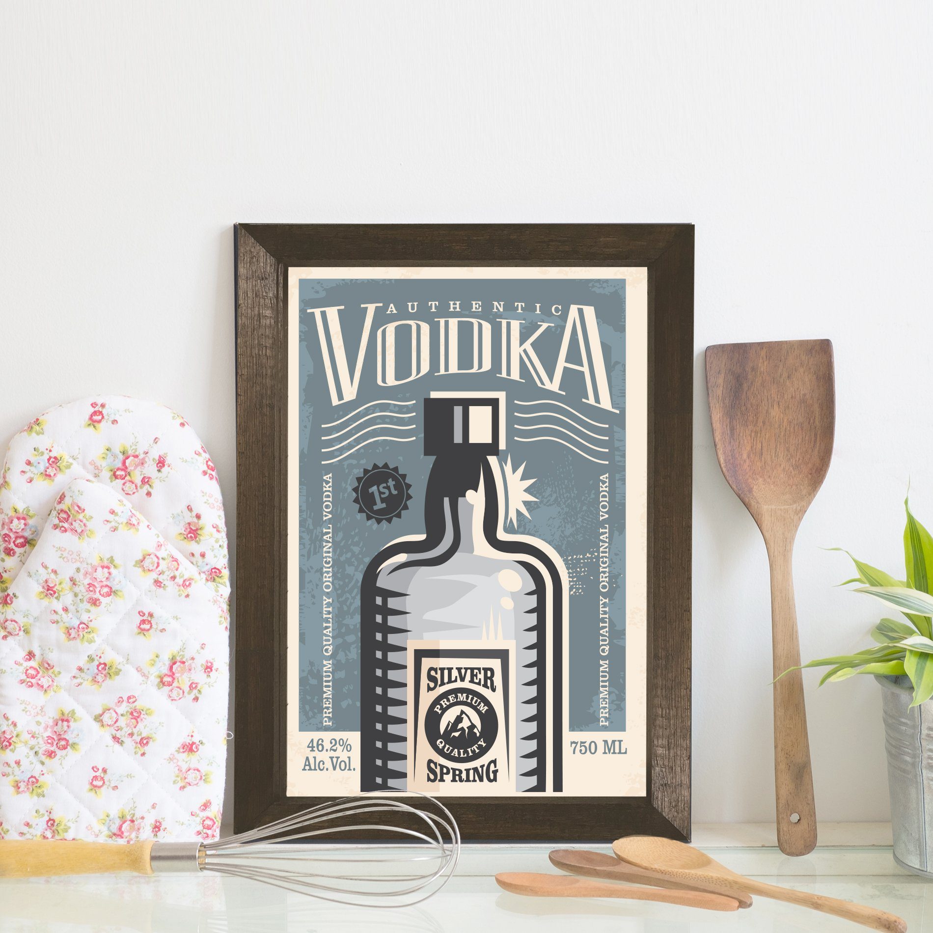 Quadro Decorativo Bebida Vintage Vodka