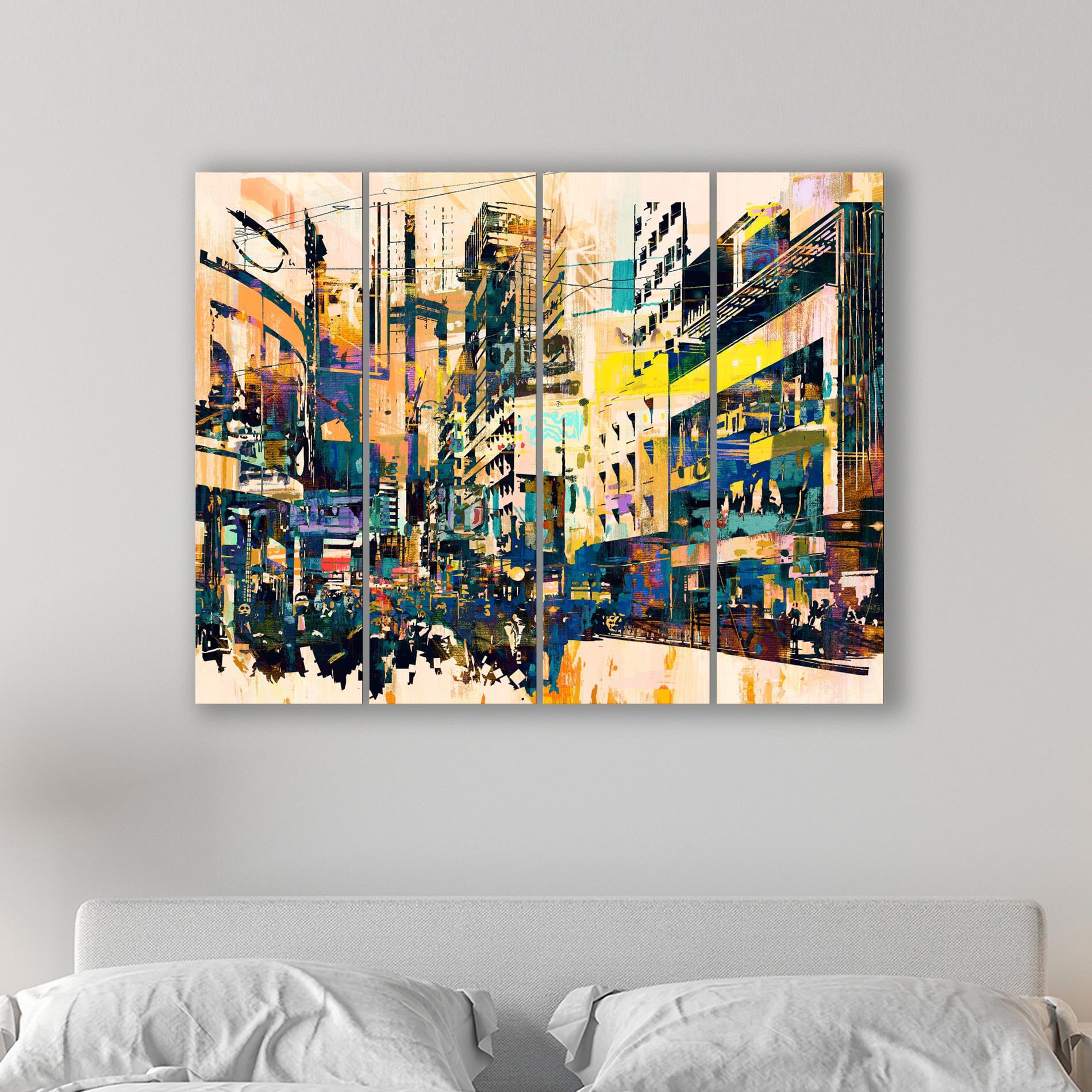 Placa Painel Decorativa em MDF Foto Pintura Cidade