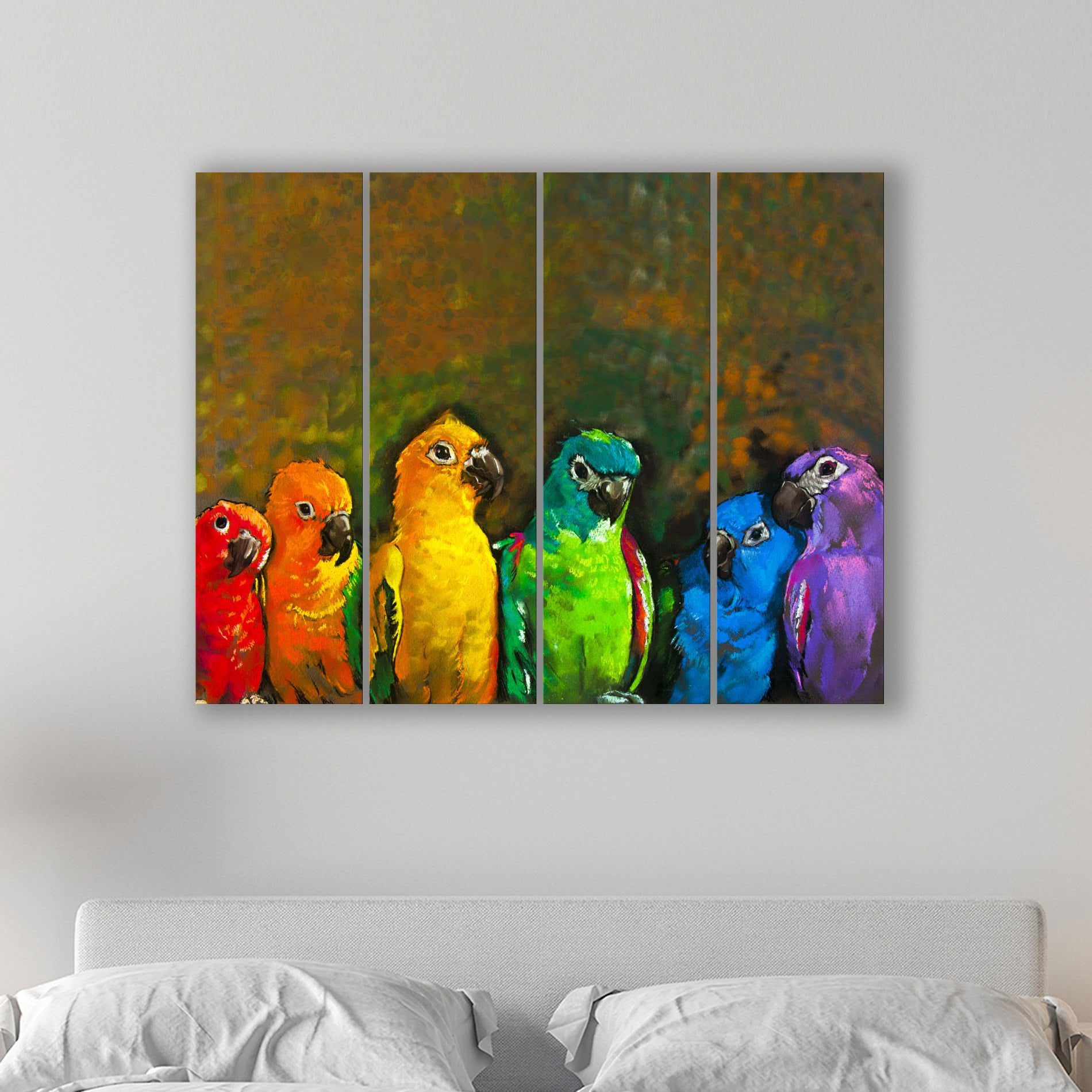 Placa Painel Decorativa em MDF Foto Papagaios